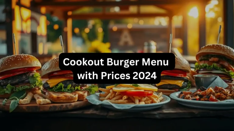 Cookout Burger Menu with Prices 2024